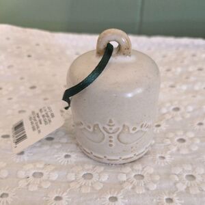 CERAMIC BELL DOVE BIRD ORNAMENT Christmas 2023 HEARTH & HAND w Magnolian NWT